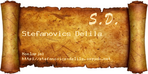 Stefanovics Delila névjegykártya